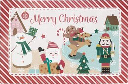 Placemat 43x28cm Noël 4ass