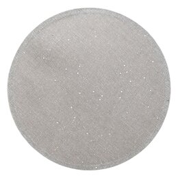 Placemat D38cm jute zilver