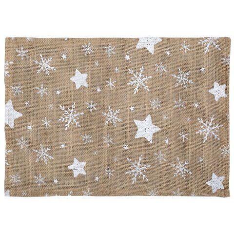 Placemat jute ster 45x30cm