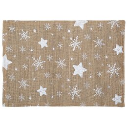 Placemat jute ster 45x30cm