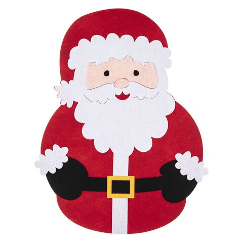Placemat Kerstman 50x38cm vilt