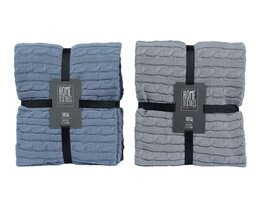 Plaid 130x150cm acryl blauw