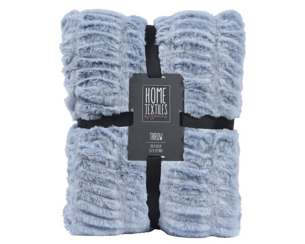 Plaid 130x150cm polyester blauw