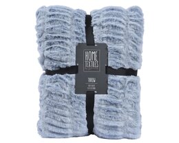 Plaid 130x150cm polyester blauw