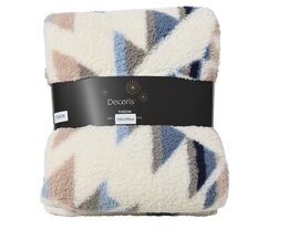 Plaid 150x200cm ikat bleu