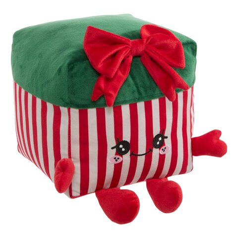 Pluche H25cm geschenkdoos rood