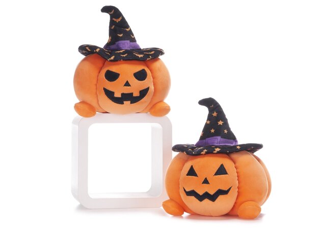 Pluche Halloween Pompoen H23cm