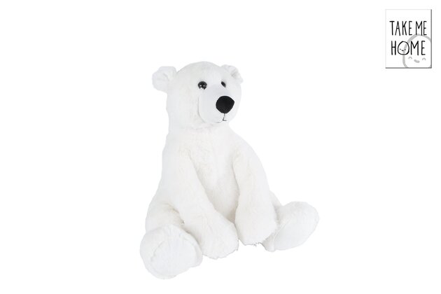 Pluche Ijsbeer zittend H18cm