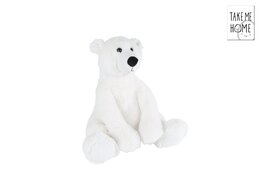 Pluche Ijsbeer zittend H18cm