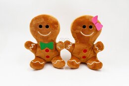 Pluche kerstfiguur H20cm 2ass