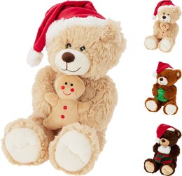 Pluche ours H45cm 3ass