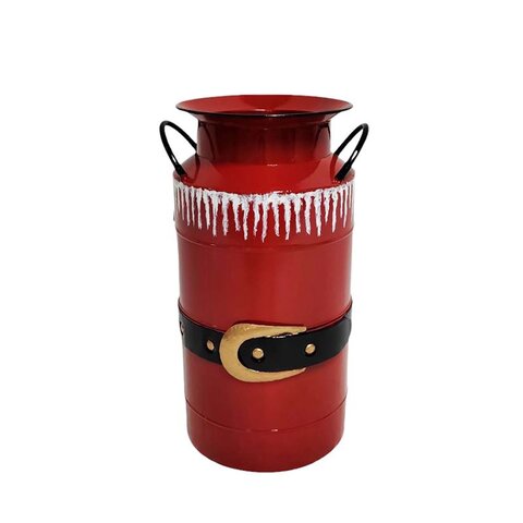 Pot à lait H35,5cm mtétal rouge