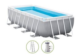 Prism Frame Pool zwembadset 400X200X100cm - Inclusief filterpomp +trap - Opzetzwembad - afbeelding 1