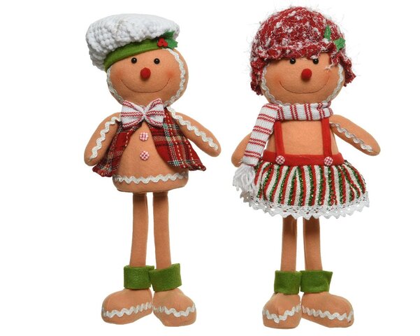 Peperkoek figuur H40cm polyester - bruin