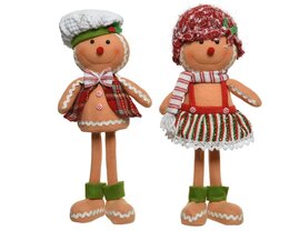 Peperkoek figuur H40cm polyester - bruin
