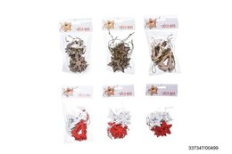 Pochette Kerstdeco 10stuks 5cm 6ass