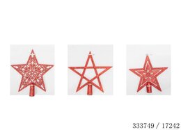 Piek ster 20x17cm rood 3ass