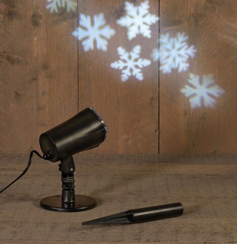 Projecteur flocons de neige Led extérieur sur pied