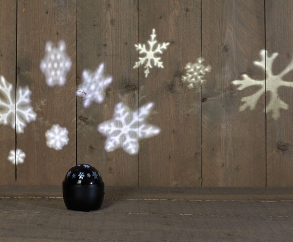 Projector Sneeuwvlok 11,5x13cm Led wit
