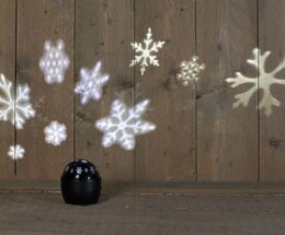 Projector Sneeuwvlok 11,5x13cm Led wit