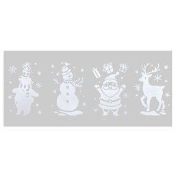 Raamstickers 28x40cm kerstfigure met sneeuw