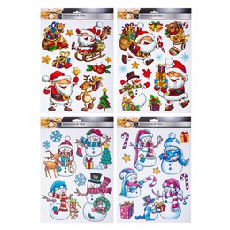 Raamstickers 30x42cm 4ass