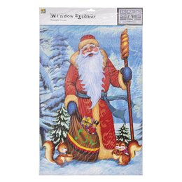 Raamstickers 60x40cm Kerstman