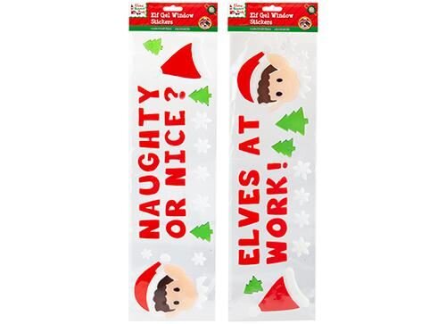 Raamstickers Elf 15x55cm 2ass