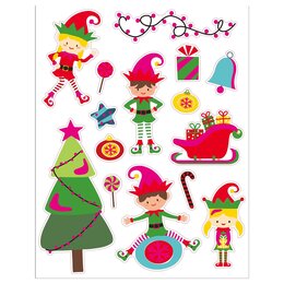 Raamstickers Elf 29x41cm