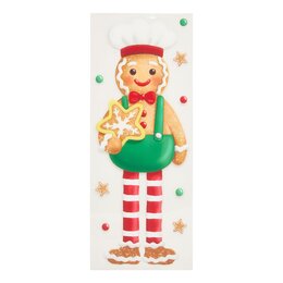 Raamstickers kerstfiguur 18x45cm lange benen