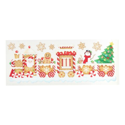 Raamstickers peperkoek trein 18x45cm