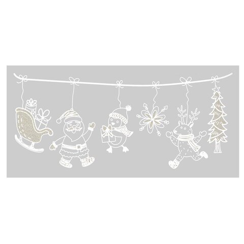 Raamstickers slinger 49x23cm 2ass