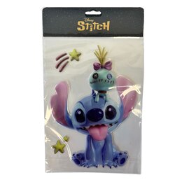 Raamstickers Stitch kristal A4