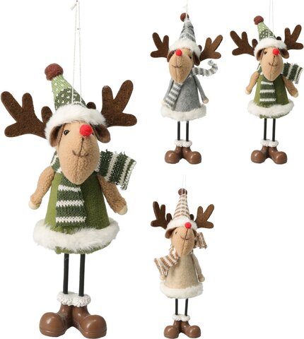Rendier staand H21cm 3ass