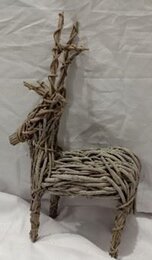 Renne debout tissé 38cm