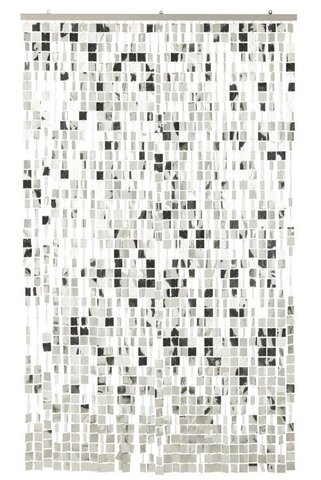 Rideau 120x200cm plastique argent