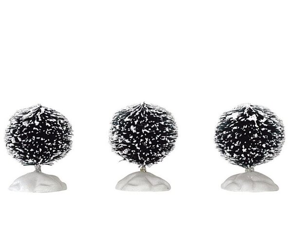 Round Bristle Tree, Set Of 3, Mini