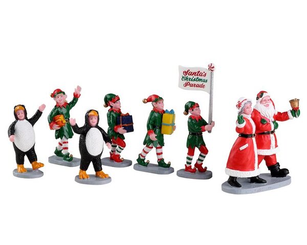 Santa'S Elf Parade, Set Of 7