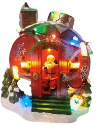 Santas workshop kerstbal licht/muziek 19x19x21
