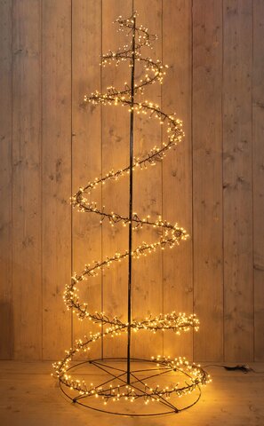 Sapin de Noël H210cm swirl cluster 960Led classic chaud