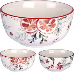 Schaal 520ml porselein kerst