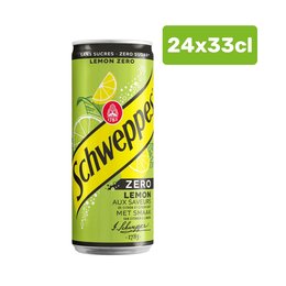 Schweppes lemon zero 24x33cl - afbeelding 2