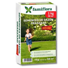 Semences de gazon jeu & sport 1 kg (jusqu'à 50 m²)