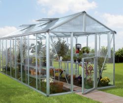 Serre En Aluminium Avec Fondation En Acier - Dimensions 375 X 185 X 195 Cm | Abri De Jardin, Lit Précoce Transparent