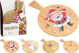 Serveerplateau Kerst bamboe 4ass