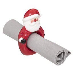 Servetring Kerstman H10cm keramiek