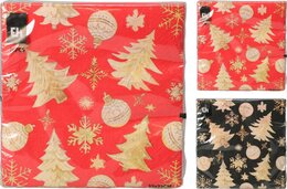 Servetten 33x33cm Kerst 16stuks 3ass