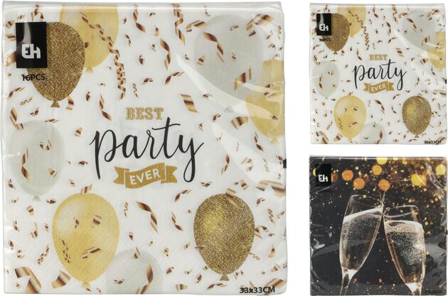 Servietten 33x33cm 16stucks - Party