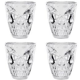 Set 4 shotglaasjes schedel