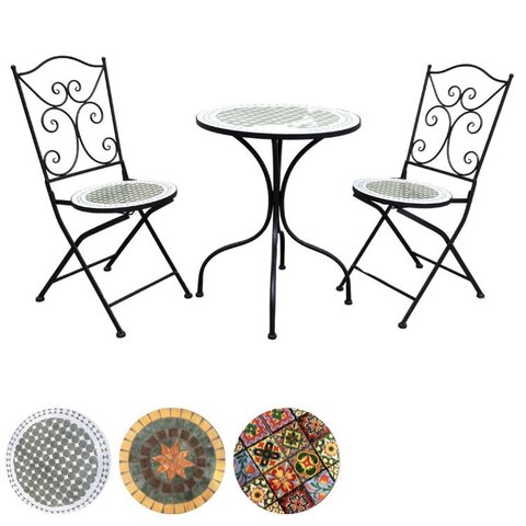 Set bistro table rond + 2 chaises  - Mexico